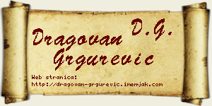 Dragovan Grgurević vizit kartica